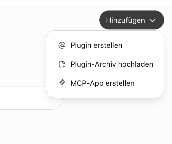 ChatGPT, Schritt 1, Hinzufügen
